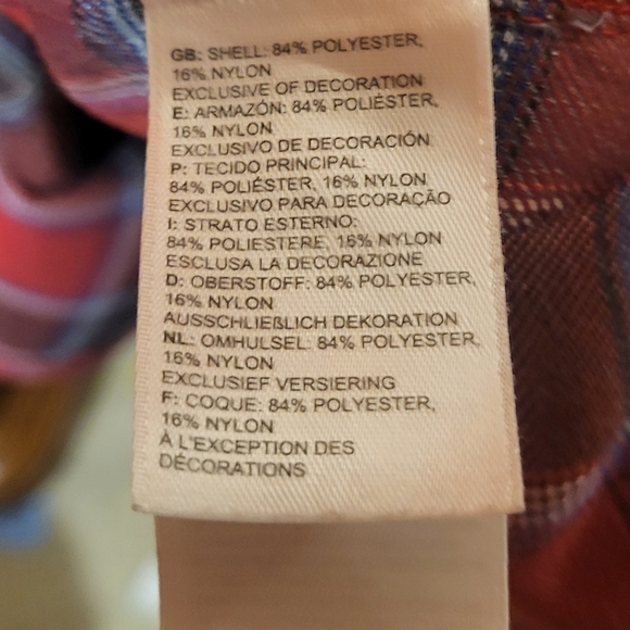 The North Face Mens Lightweight Plaid Flannel Button Shirt Red Size Large - Picture 5 of 5